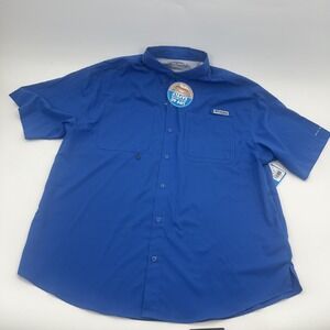Columbia PFG Mens Crystal Springs Short Sleeve Shirt # XL Fishing Outdoor Angler